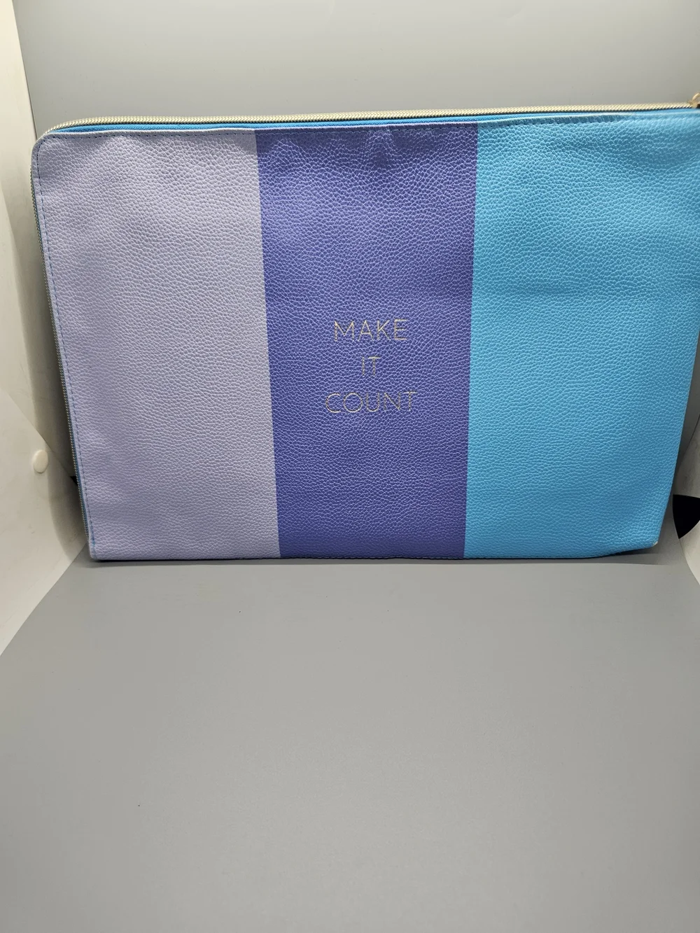 Make It Count Colorblock Laptop Pouch - Blue, Purple, Lavender